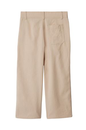 beige cotton trousers BURBERRY KIDS | 8092503A2015